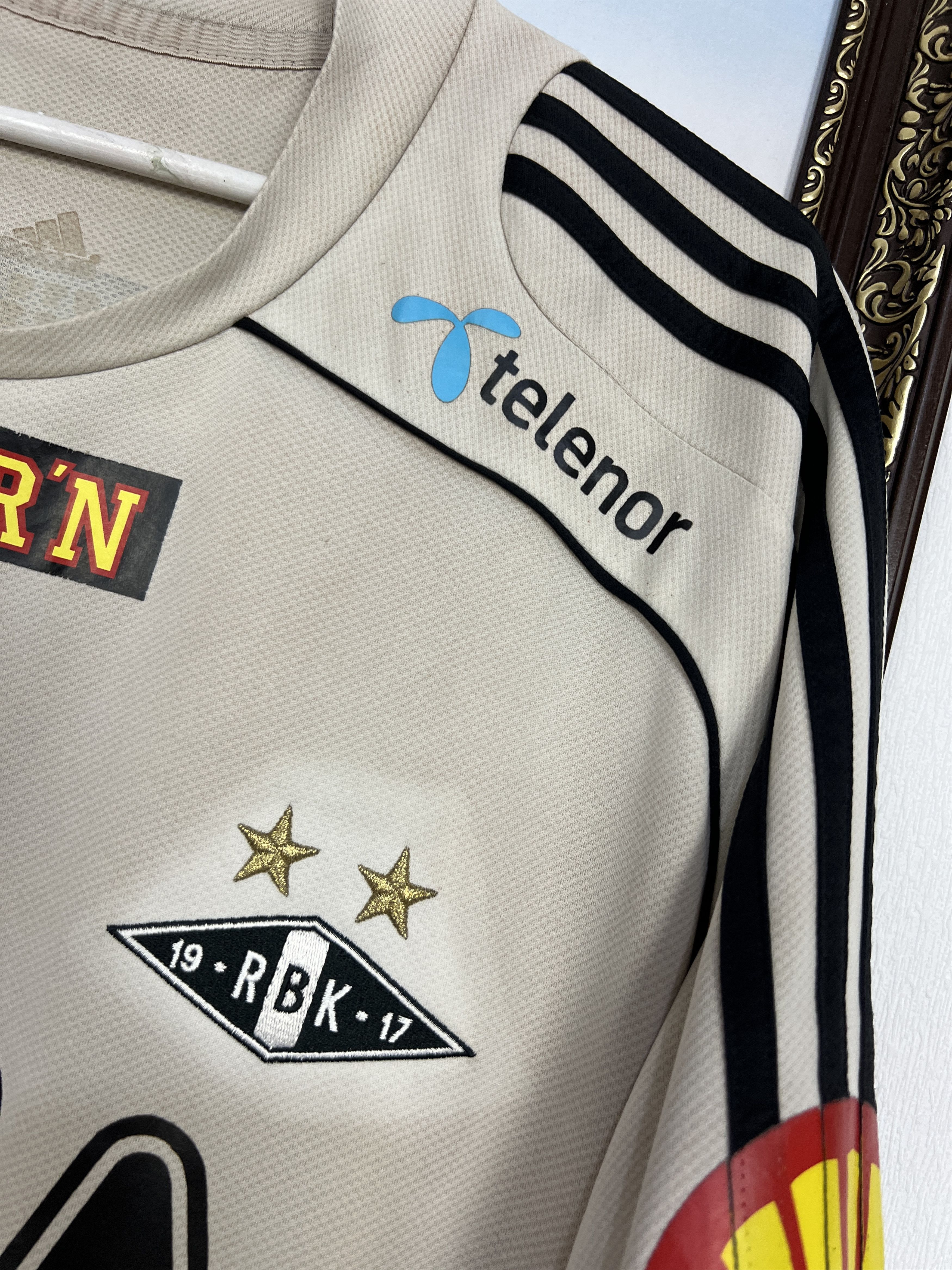 Adidas Rosenborg Home football shirt 2009 Soccer Adidas Jersey Size US XXL / EU 58 / 5 - 6 Thumbnail