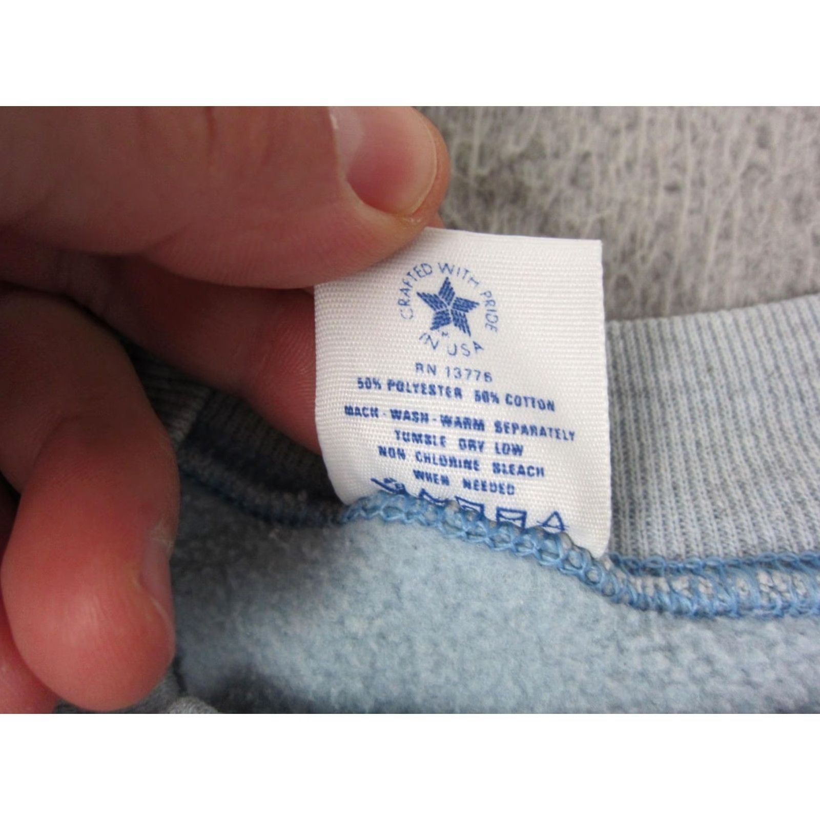 Vintage Vintage Pannill Sweatshirt Womens XL Blue Pullover Logo 80s Raglan Graphic Print Fleece Cotton Polyester United States Size XL / US 12-14 / IT 48-50 - 5 Thumbnail