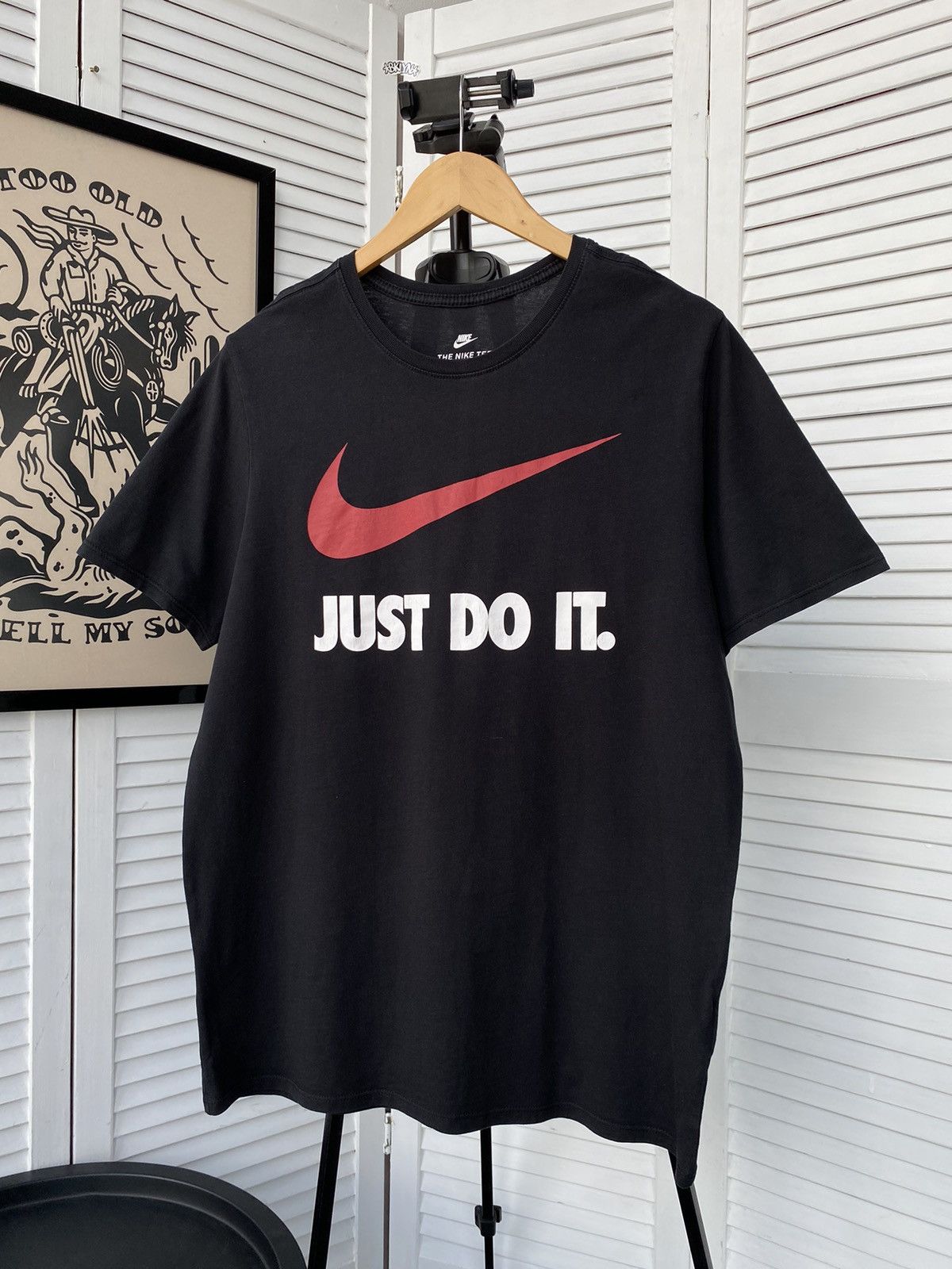 Nike × Vintage Nike NSW Just Do It Swoosh Logo Tee Shirt Retro Size US L / EU 52-54 / 3 - 3 Thumbnail