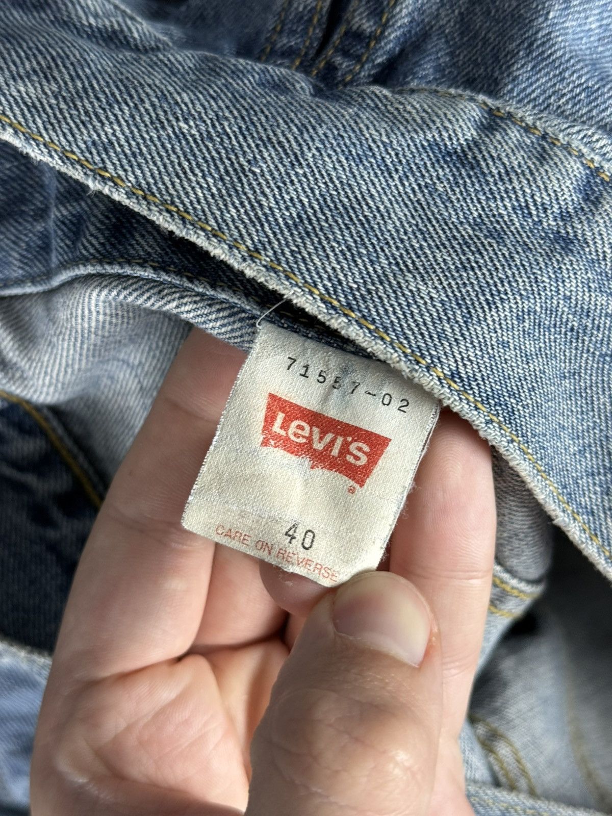 Levi's Vintage Clothing Levi’s 71557-02 Mens Vintage 1994 Big E Denim Jacket Japan Size US M / EU 48-50 / 2 - 13 Thumbnail