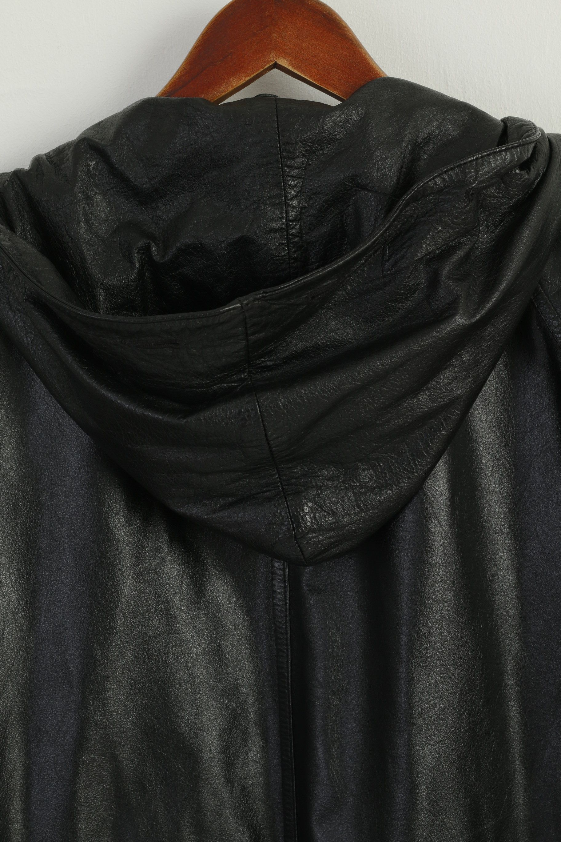 Vintage Vintage Women 42 L Leather Jacket Black Long 7688 Size L / US 10 / IT 46 - 6 Thumbnail