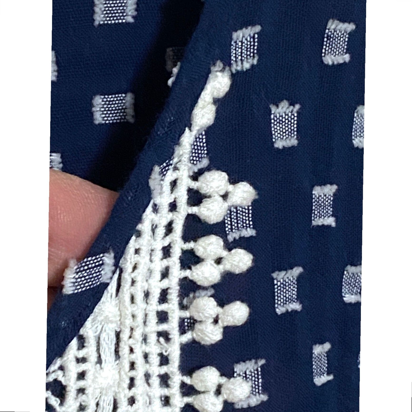 Vintage VINTAGE Intro Love Tunic Blouse 3X Crochet Blue White Boho Beach Resort Women Plus Tunic Blouse Womens Bohemian Coastal Summer Beachwear Size XXL / US 16-18 / IT 52-54 - 5 Thumbnail