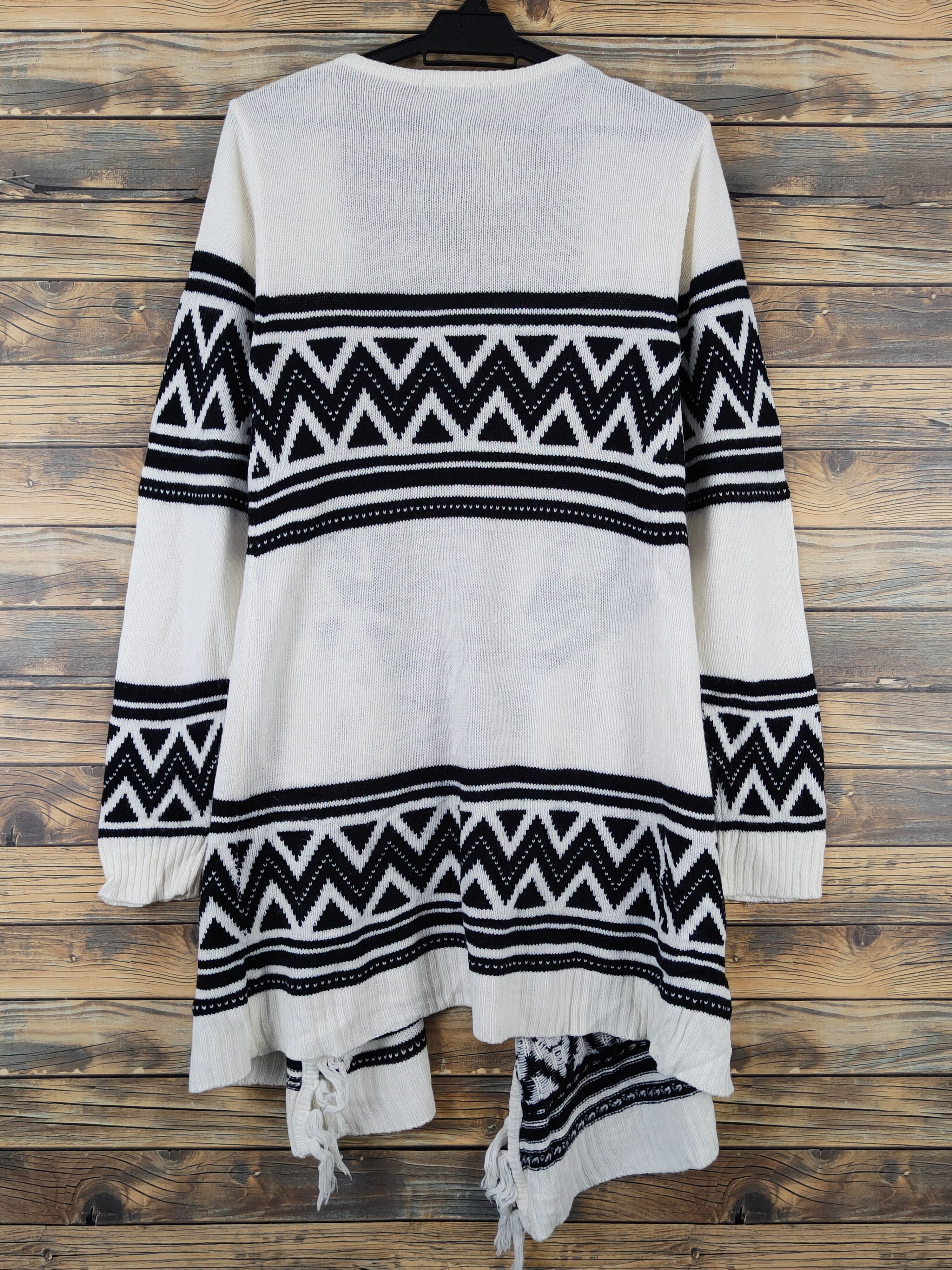 Vintage Cherry Pop Cream Black Knitwear Cardigan #W967 Size M / US 6-8 / IT 42-44 - 8 Thumbnail