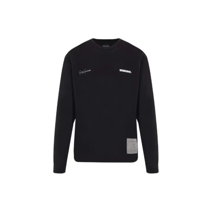 Yohji Yamamoto Yohji Yamamoto Black Long Sleeve Sweatshirt 0079 Size US L / EU 52-54 / 3 - 1 Thumbnail