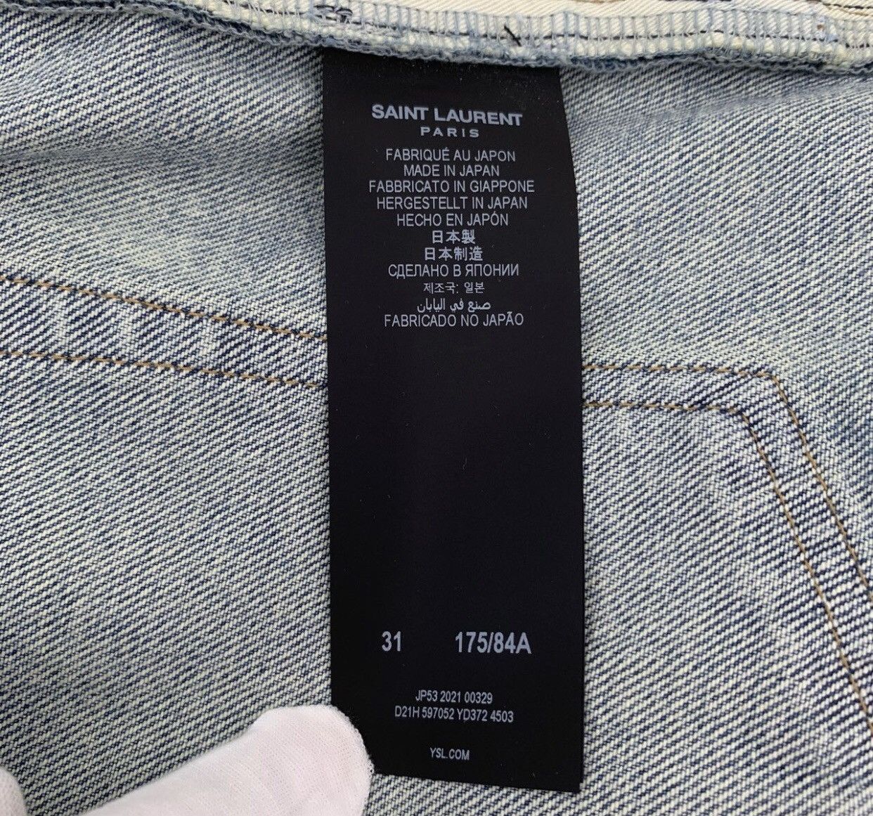 Saint Laurent Paris Saint Laurent SLP vintage vintage vintage blue leg jeans Size US 31 - 8 Thumbnail