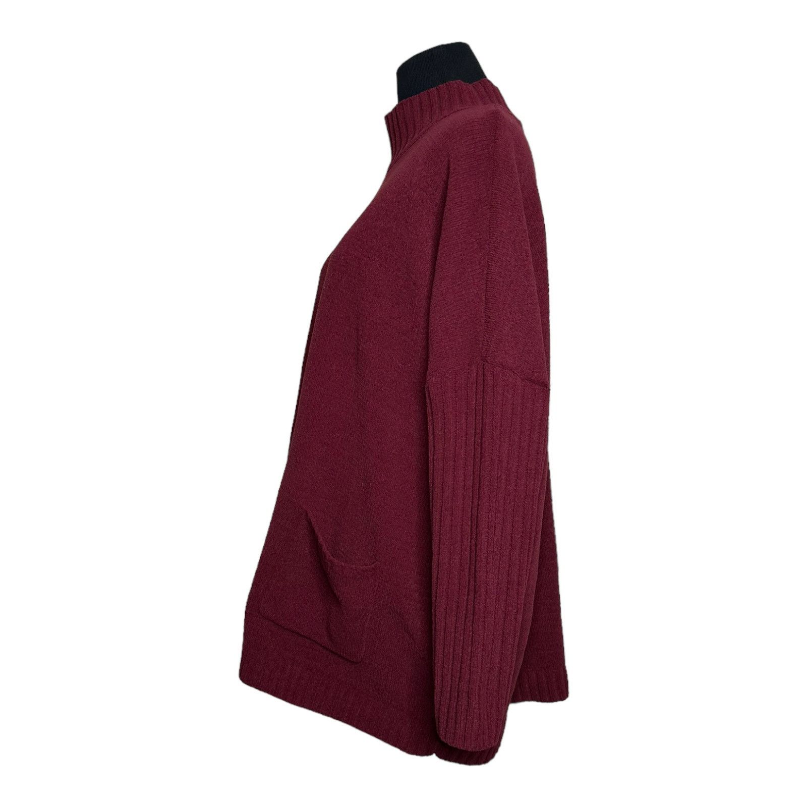 J. Jill J. Jill Chenille red high neck tunic sweater size LP Size L / US 10 / IT 46 - 7 Thumbnail
