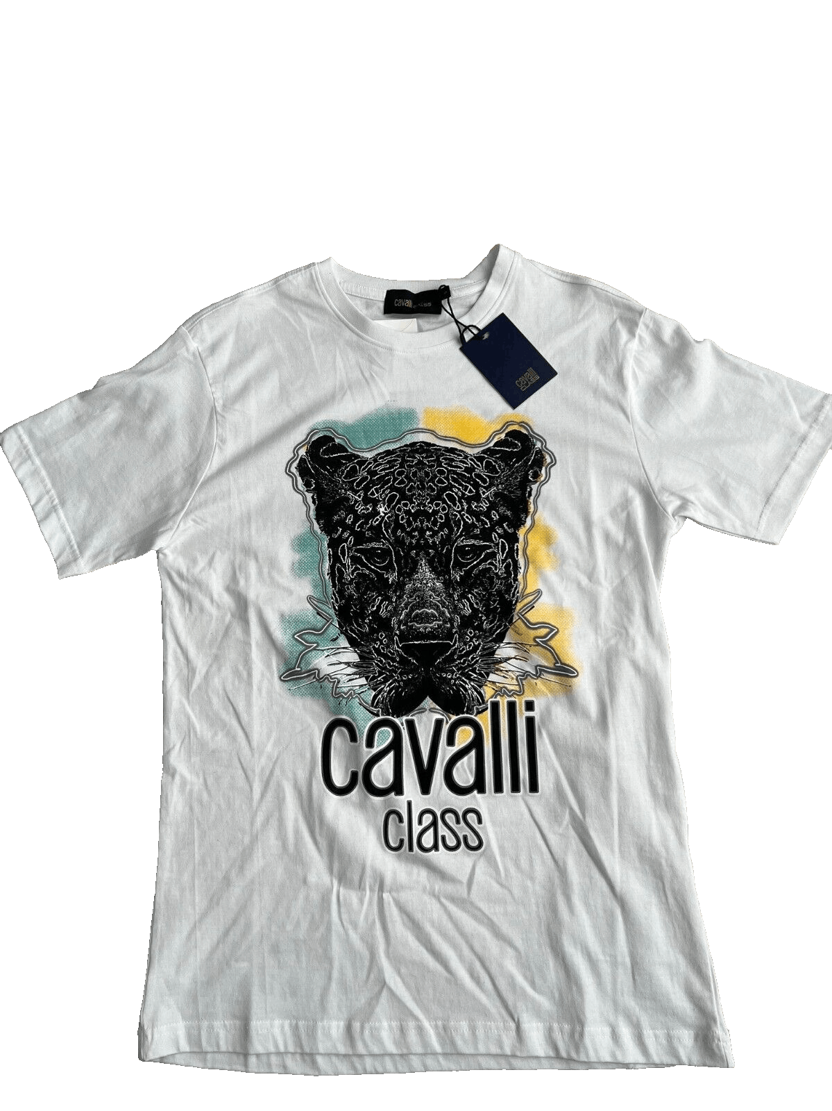 Cavalli Class Panther Print Tee White ( S )
