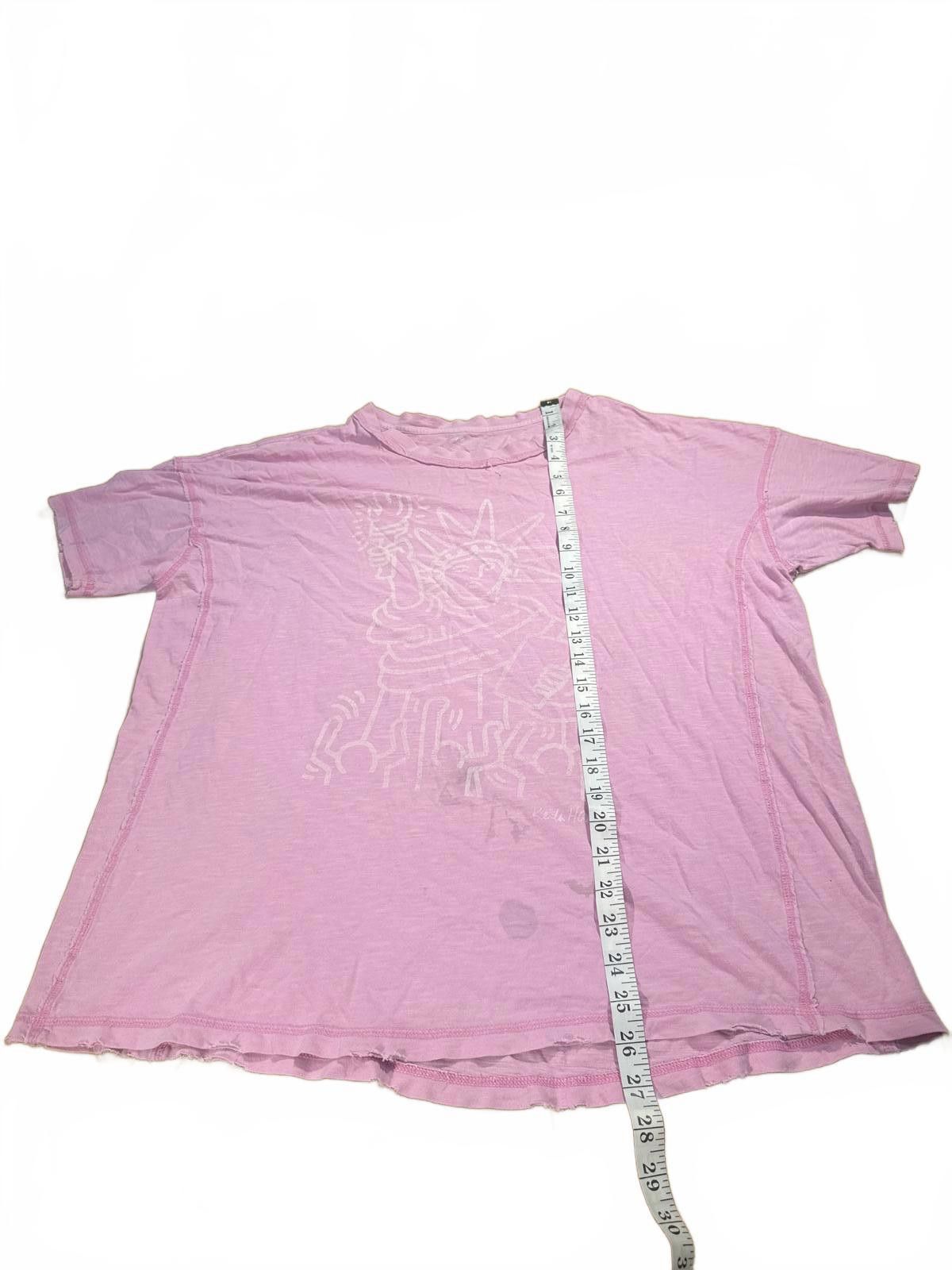 Keith Haring Keith Haring x Aerie Men's Small Pink Tee Size US S / EU 44-46 / 1 - 5 Thumbnail
