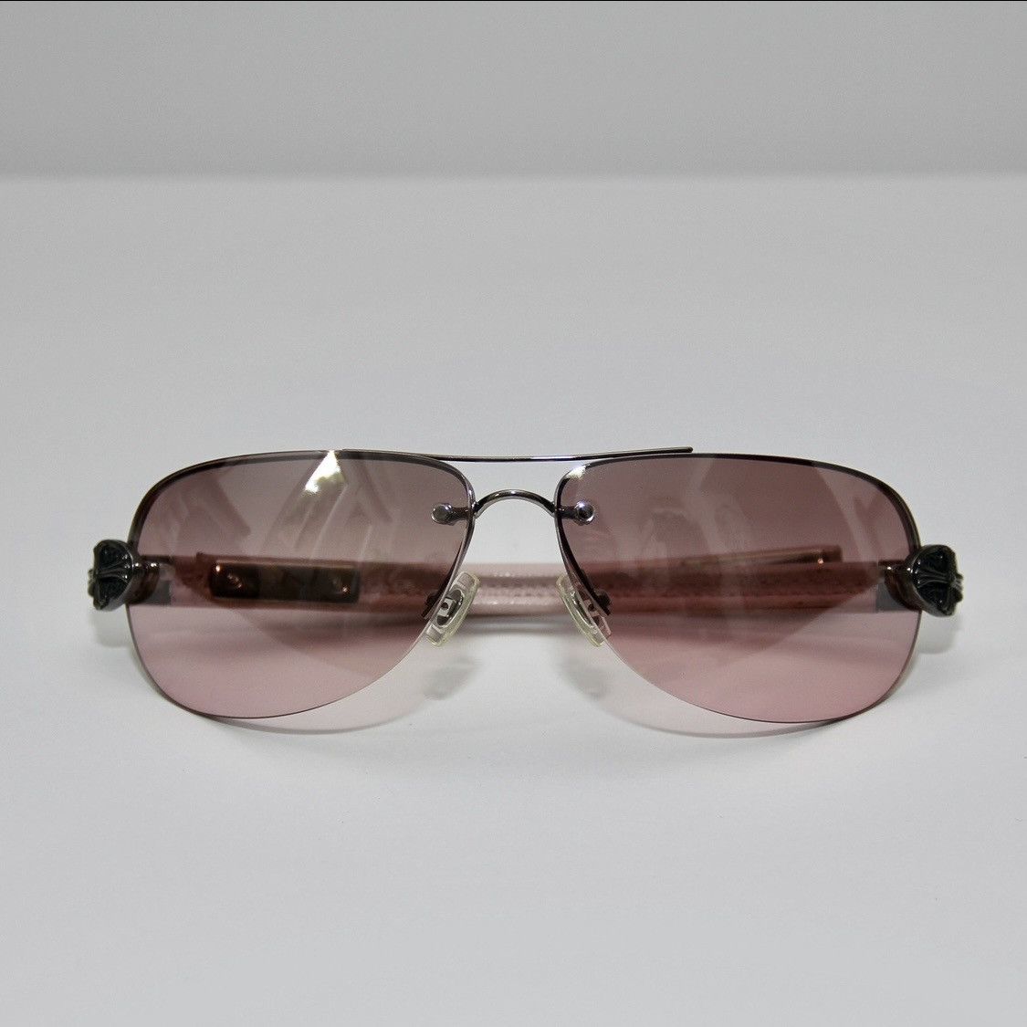 Chrome Hearts Chrome Hearts Pink Classic Oval Aviator Sunglasses Size ONE SIZE - 1 Thumbnail