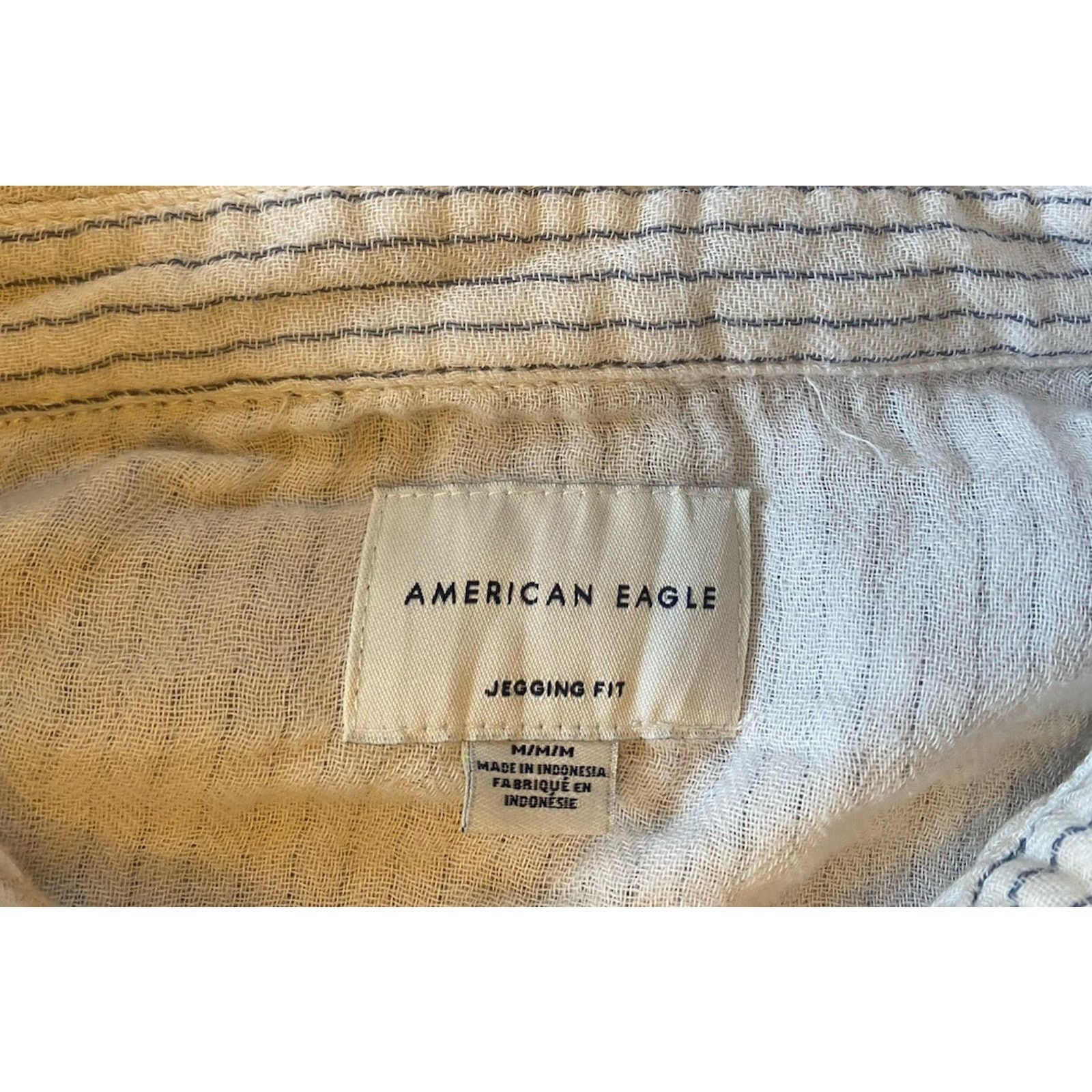 American Eagle Outfitters American Eagle Peasant Top Womens M Jegging Fit Blouse Shirt Size M / US 6-8 / IT 42-44 - 2 Thumbnail