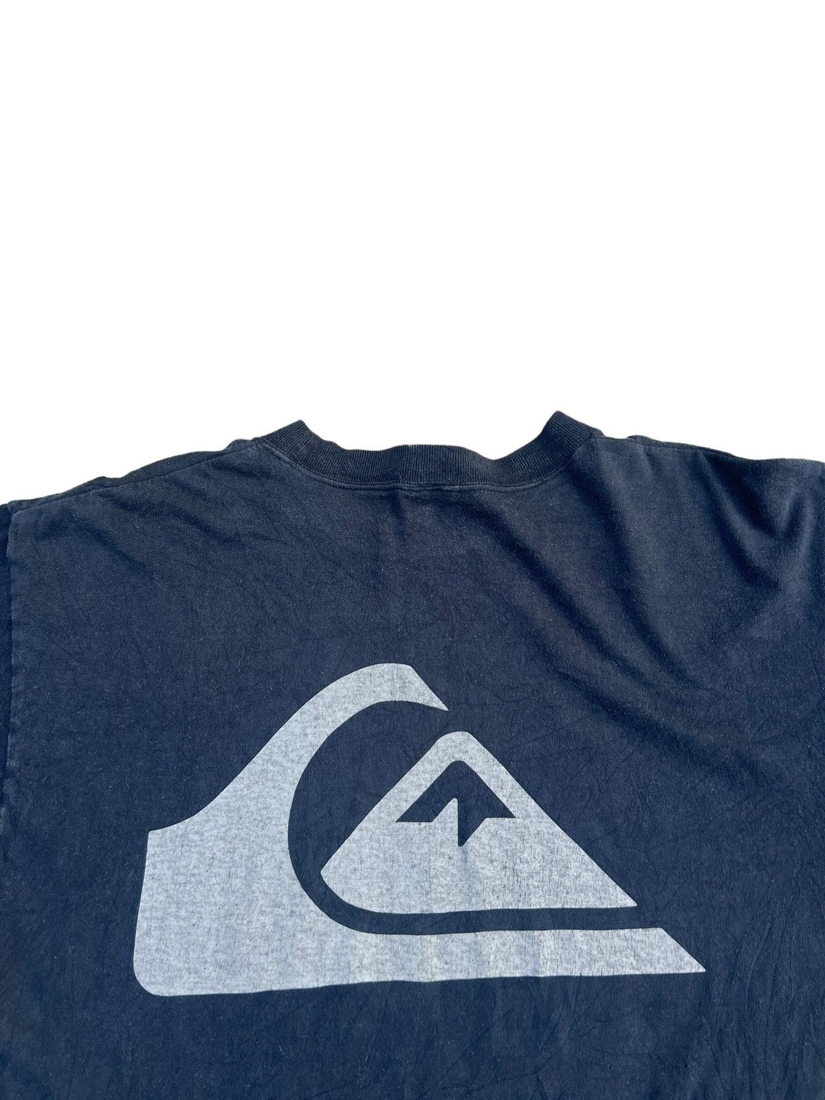 Quiksilver Vintage 90s Quiksilver Faded Black Spell out Big Logo tee Size US L / EU 52-54 / 3 - 13 Thumbnail