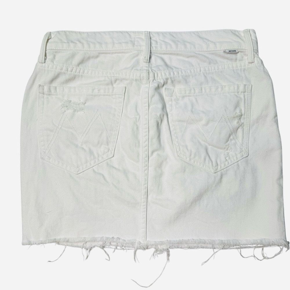 MOTHER Mother Peg Mini Fray White Party Crashers Skirt Size 26 Size 26" / US 2 / IT 38 - 2 Thumbnail