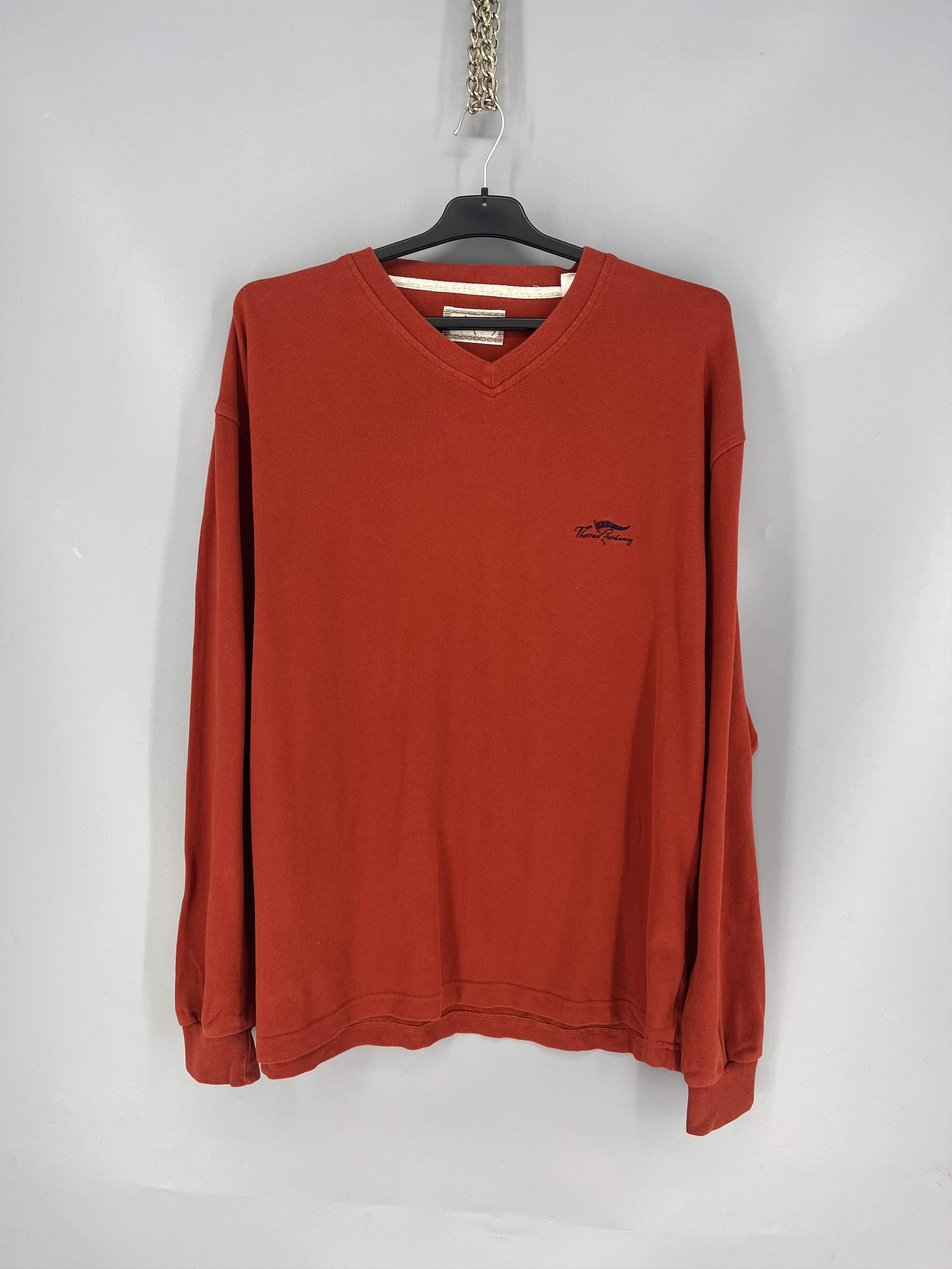 Burberry Large orange Thomas Burberry v neck jumper Size US XL / EU 56 / 4 - 1 Thumbnail