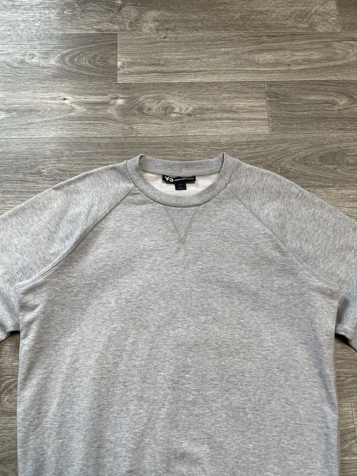 Yohji Yamamoto Yohji Yamamoto x Adidas Y-3 Big Logo Gray Sweatshirt Size US M / EU 48-50 / 2 - 3 Thumbnail