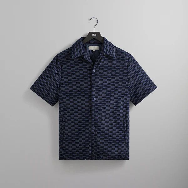 Kith Kith Flocked Monogram Puffed Devon Shirt - Nocturnal Size US M / EU 48-50 / 2 - 1 Thumbnail