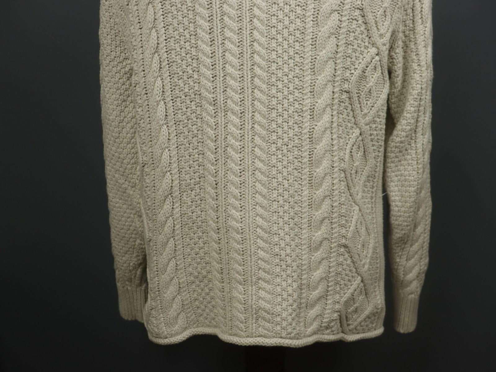 J.Crew J.Crew Beige 100% Cotton Knitted Pullover Sweater Size M Size M / US 6-8 / IT 42-44 - 6 Thumbnail
