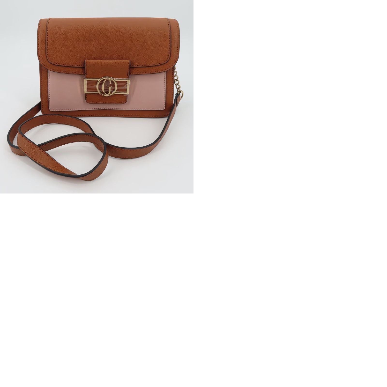 Guess GUESS Wallander Crossbody Bag Faux Leather Brown Cognac Pink Purses Women New Bag Detachable Strap Crossbody Purse Size ONE SIZE - 9 Thumbnail