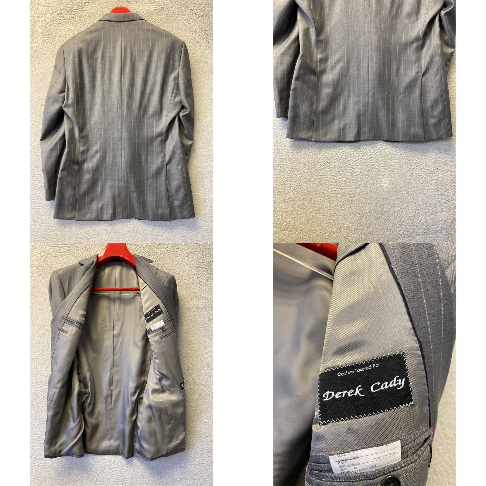 Vintage Dormeuil Blazer Coat Jacket Mens US 42 R Gray Wool Luxury Professional/ 157-19 Size 42R - 8 Thumbnail