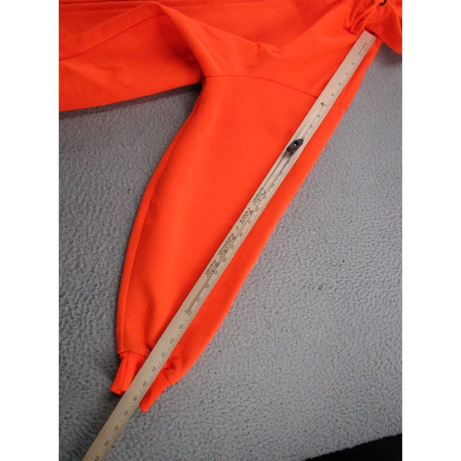 Vintage VTG Muleskins Hoodie Mens XL Blaze Orange Work Thermal Lined Zip Sweatshirt 90s Size US XL / EU 56 / 4 - 7 Thumbnail