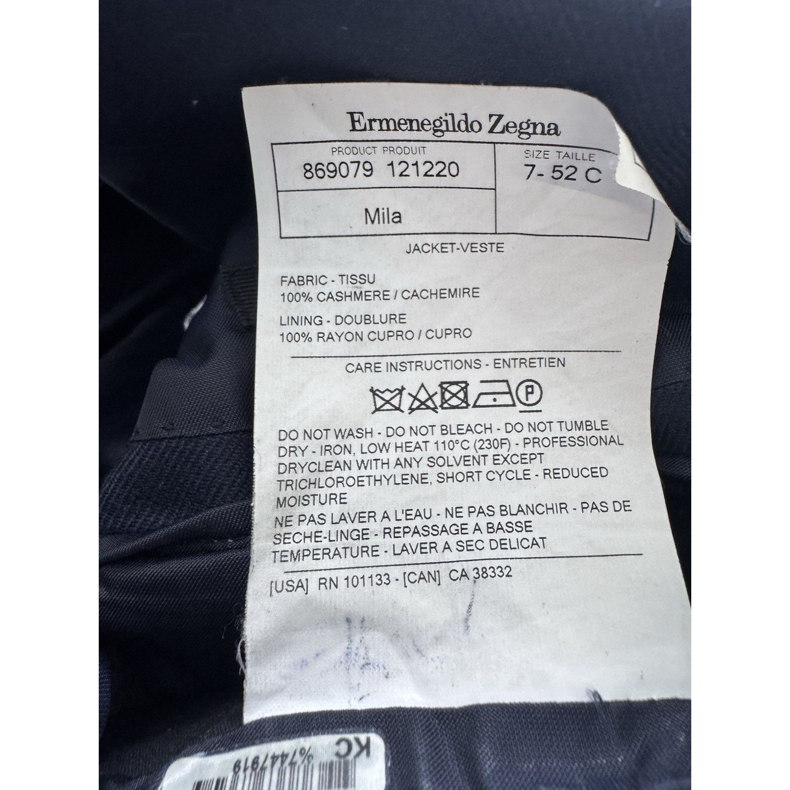 Ermenegildo Zegna Ermenegildo Zegna Mila Pure Cashmere Size 52C Size US L / EU 52-54 / 3 - 10 Thumbnail