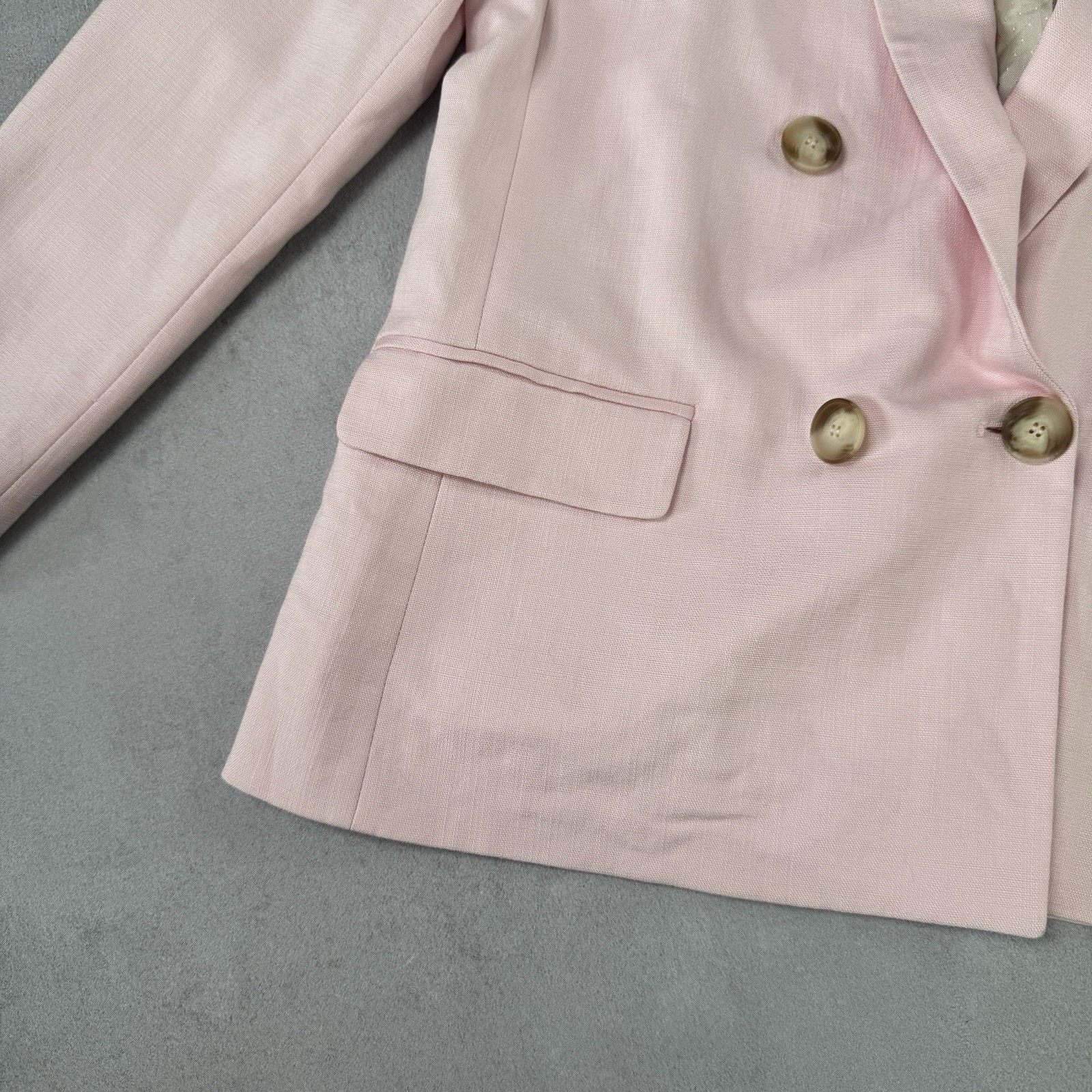Sezane Sezane Paris Pink Double-Breasted Blazer Jacket Women's Size XS / US 0-2 / IT 36-38 - 5 Thumbnail