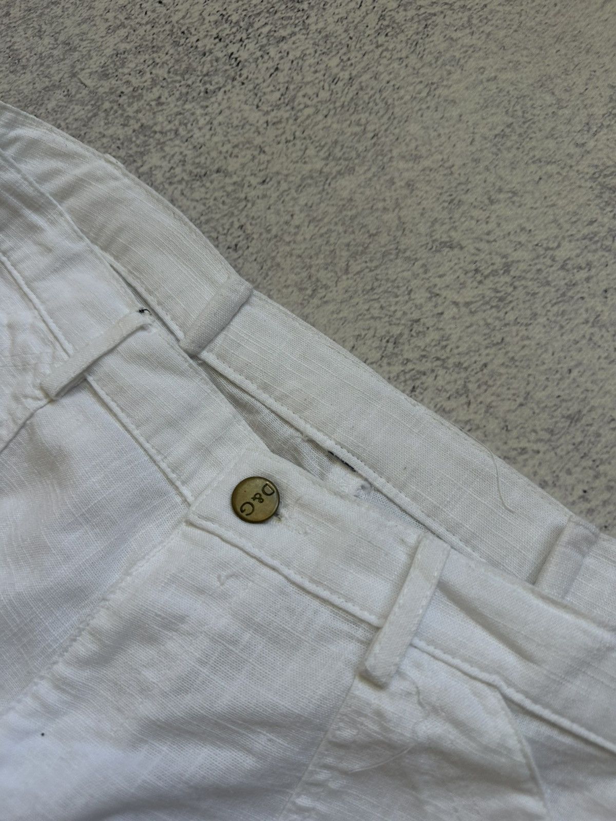 Other Rare! Vintage Dolce & Gabbana Multilogo Linen Pants Y2K Sexy Size 34" / US 12 / IT 48 - 6 Thumbnail