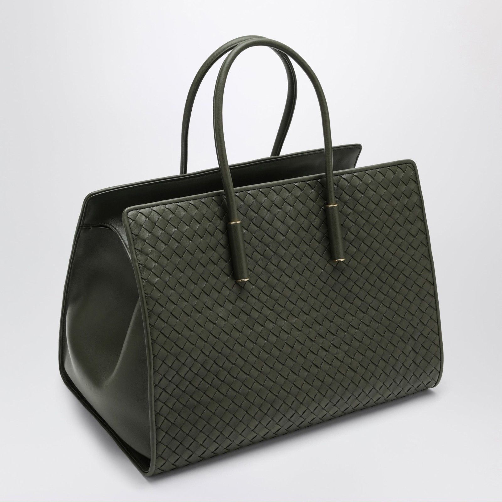 Bottega Veneta BOTTEGA VENETA Green Leather Barbara Medium Tote Bag New & A Size ONE SIZE - 2 Thumbnail