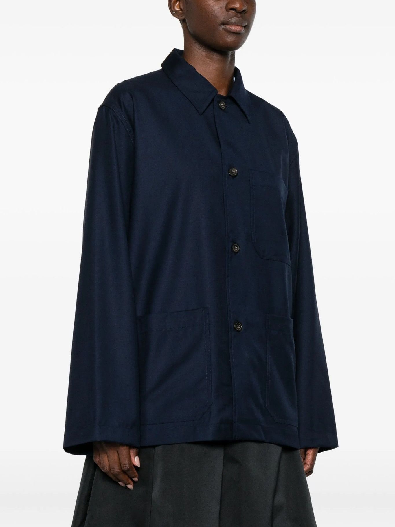 SOFIE D'HOORE Navy blue wool jacket Size M / US 6-8 / IT 42-44 - 2 Thumbnail