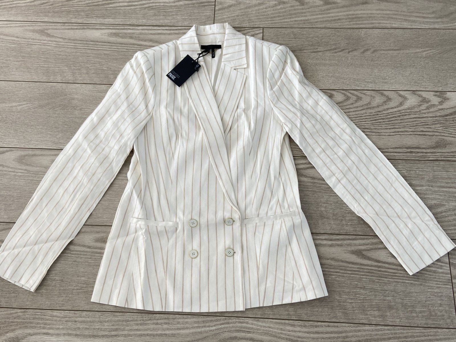 Paige Paige women’s off white blazer. Size: 6. New with tags. Size S / US 4 / IT 40 - 1 Thumbnail