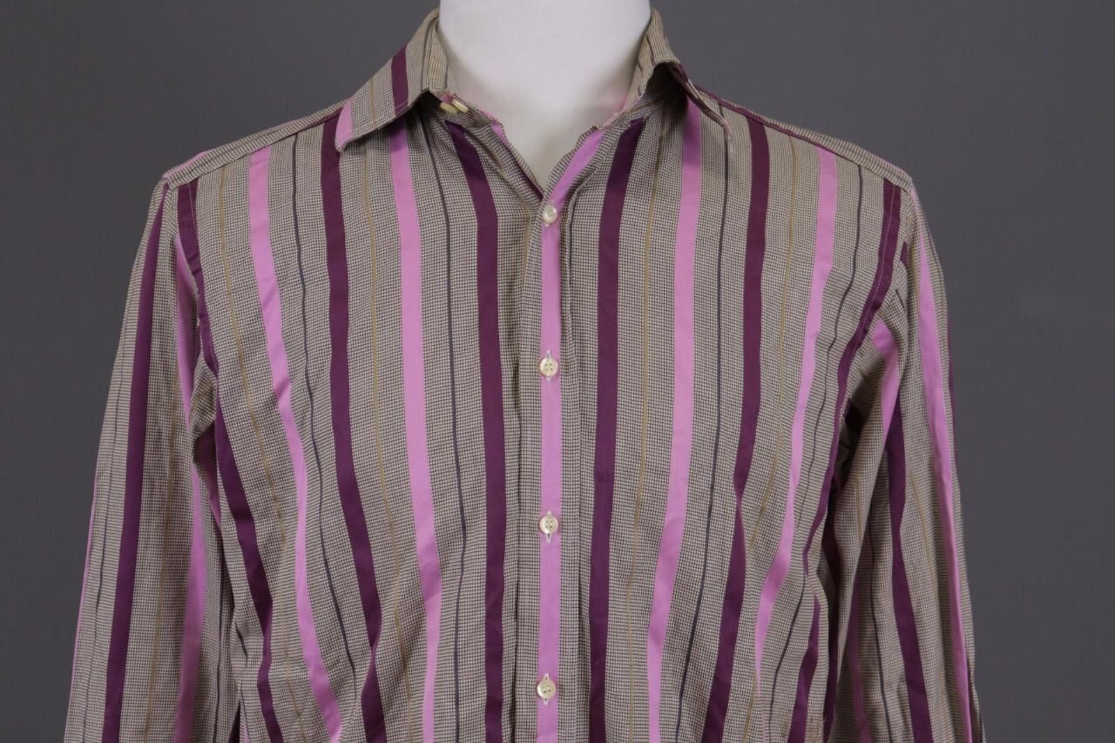 Etro Etro Milano Multicolor Striped Button Down Shirt Size 41 Size US M / EU 48-50 / 2 - 3 Thumbnail