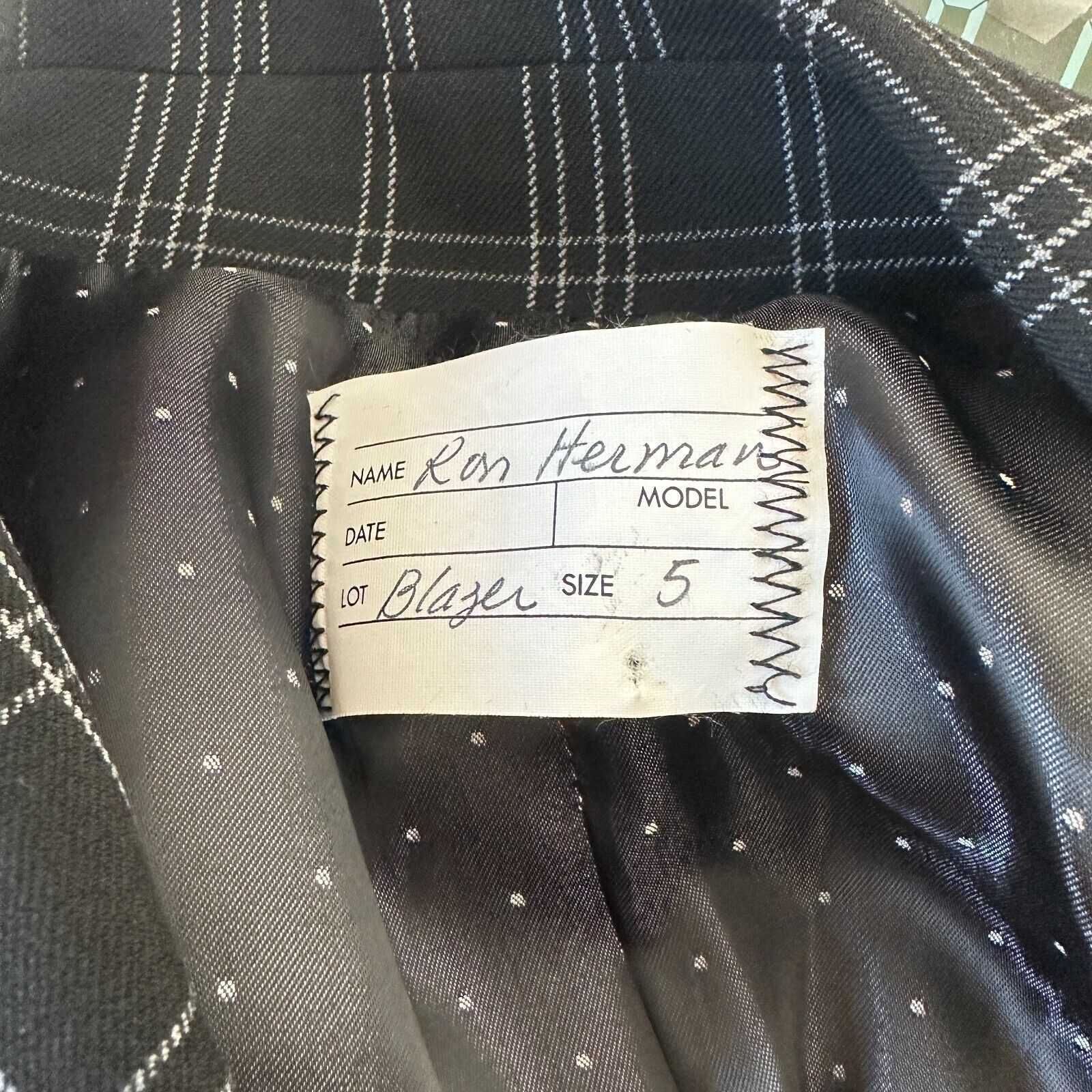 Ron Herman Ron Herman Black White Plaid 3 Button Blazer Satin Lining 5 Size M / US 6-8 / IT 42-44 - 8 Thumbnail