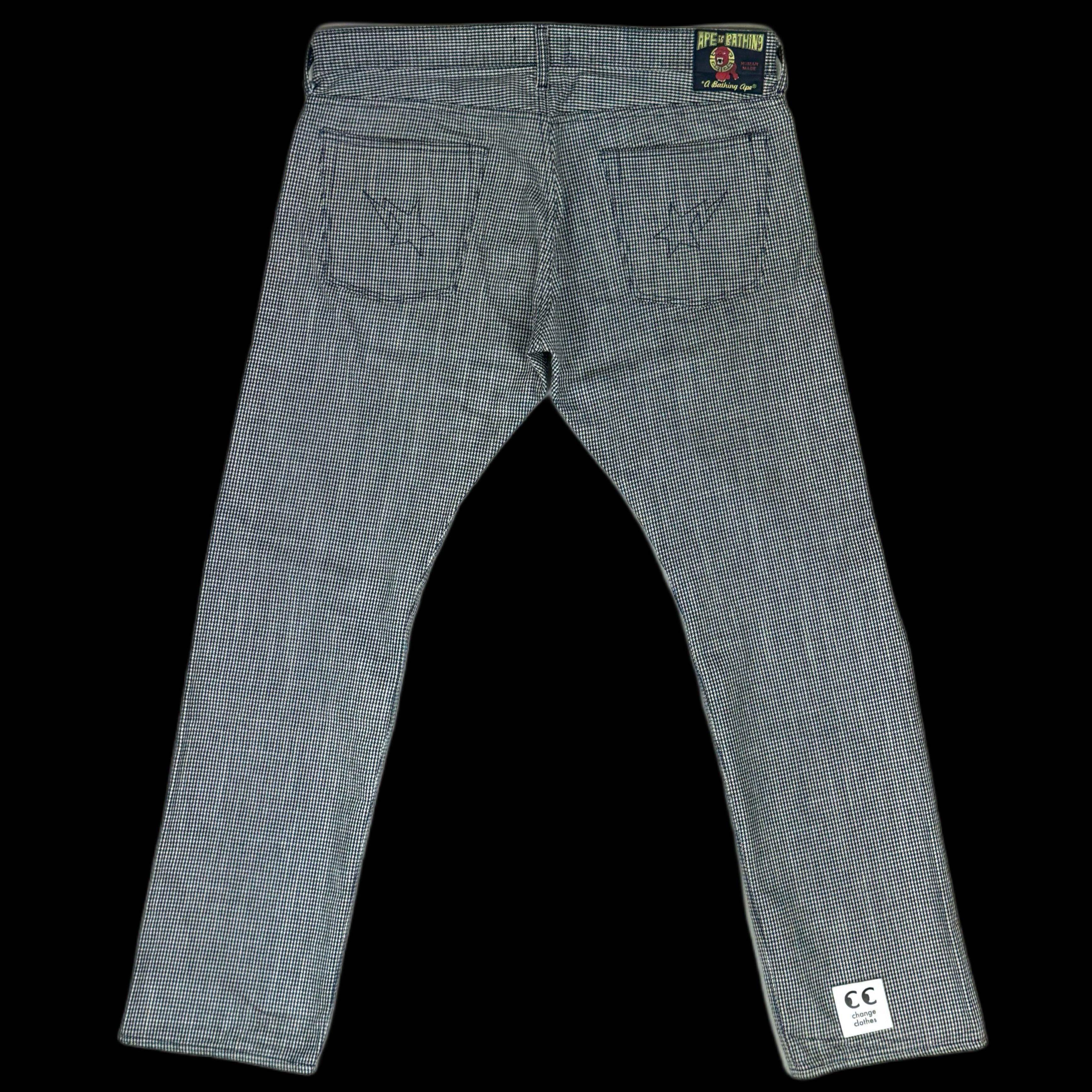 Bape 2000s bape houndstooth pants sta logo nigo rare japan Size US 34 / EU 50 - 1 Thumbnail