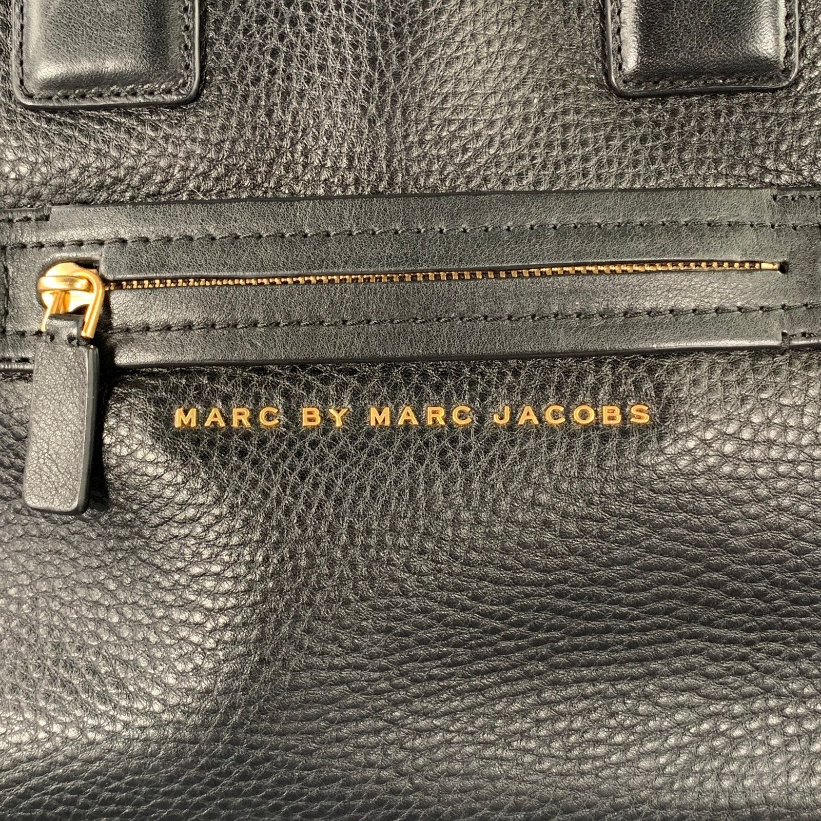 Marc Jacobs MARC JACOBS Size Black White Pebble Grain Leather Bags Size ONE SIZE - 2 Thumbnail