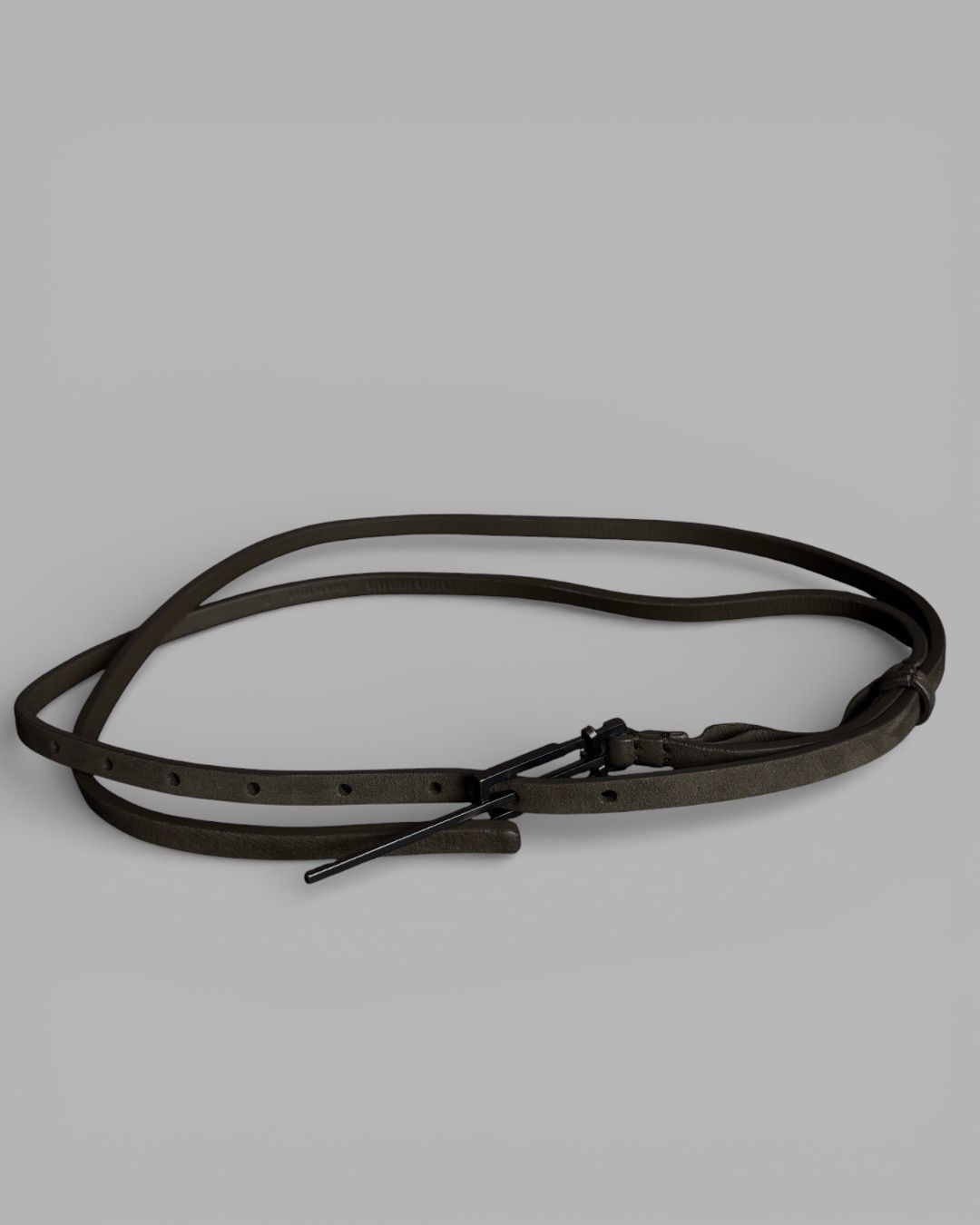 Haider Ackermann Haider Ackermann Double Wrap Thin Designer Leather Belt Size ONE SIZE - 4 Thumbnail