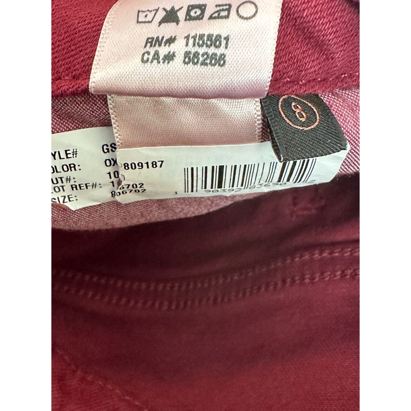 7 For All Mankind Jen7 red legging ankle stretch jeggings jeans size 8 Size 30" / US 8 / IT 44 - 4 Thumbnail