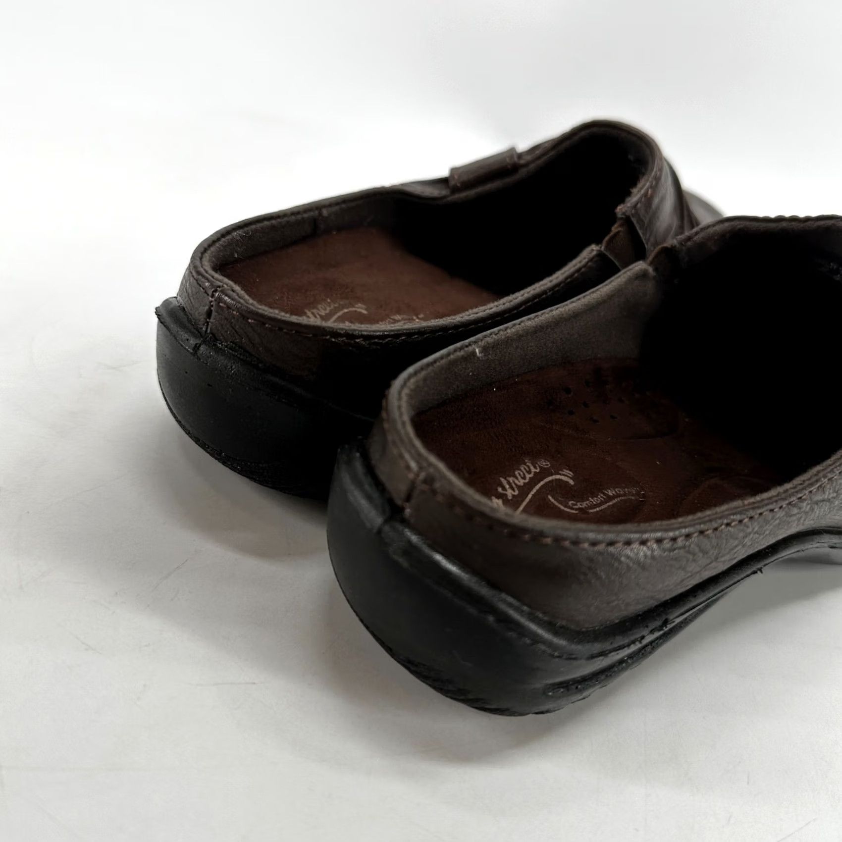 Vintage Easy Street Holly Mules Flat Brown Women's Size 7 W Slip On Round Toe Size US 7 / IT 37 - 5 Thumbnail