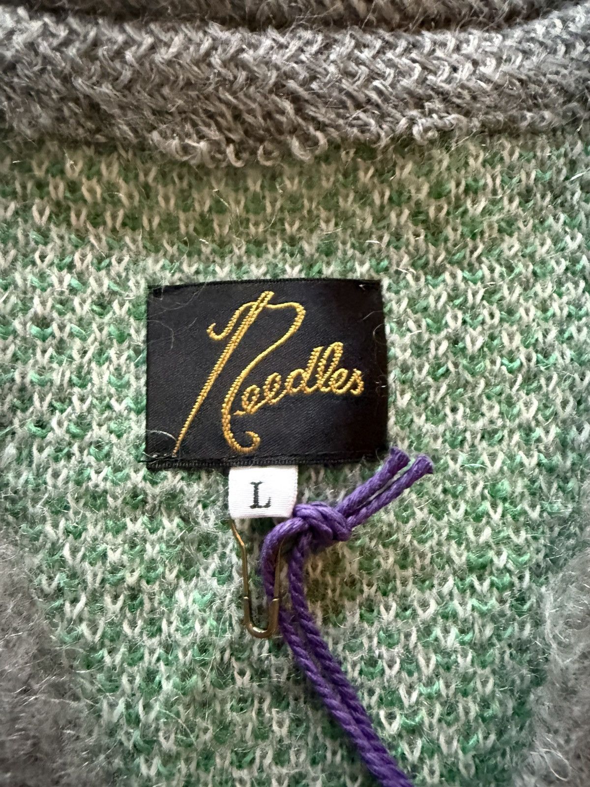 HIDDEN × Needles Needles x HIDDEN NY Mohair Cardigan Grey Green Japan Size L Size US L / EU 52-54 / 3 - 5 Thumbnail