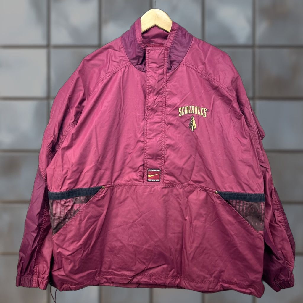 Nike VINTAGE 90s Nike FSU Florida State University Seminoles Windbreaker Jacket XL Red Men Jacket Windbreaker 90s Nike FSU Seminoles Mens XL Size US XL / EU 56 / 4 - 1 Thumbnail