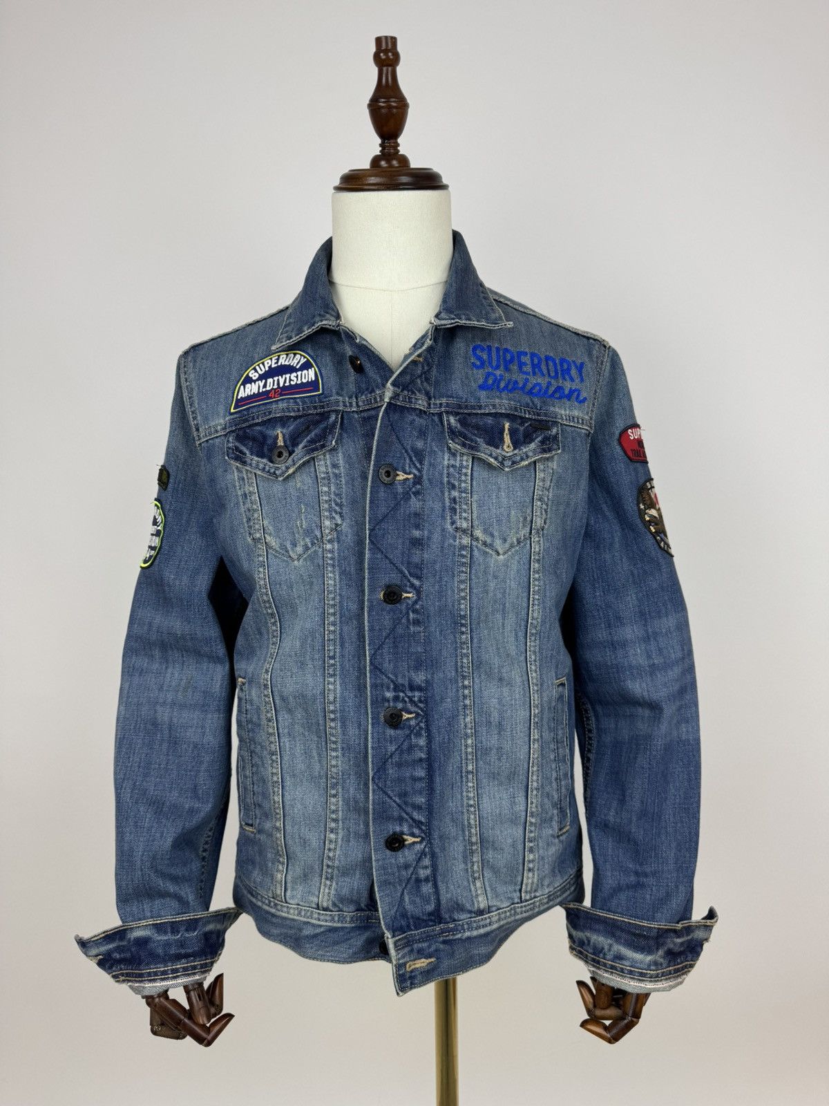 Superdry Superdry Army Division Denim Jacket biker motorcycle JKT Size US M / EU 48-50 / 2 - 3 Thumbnail