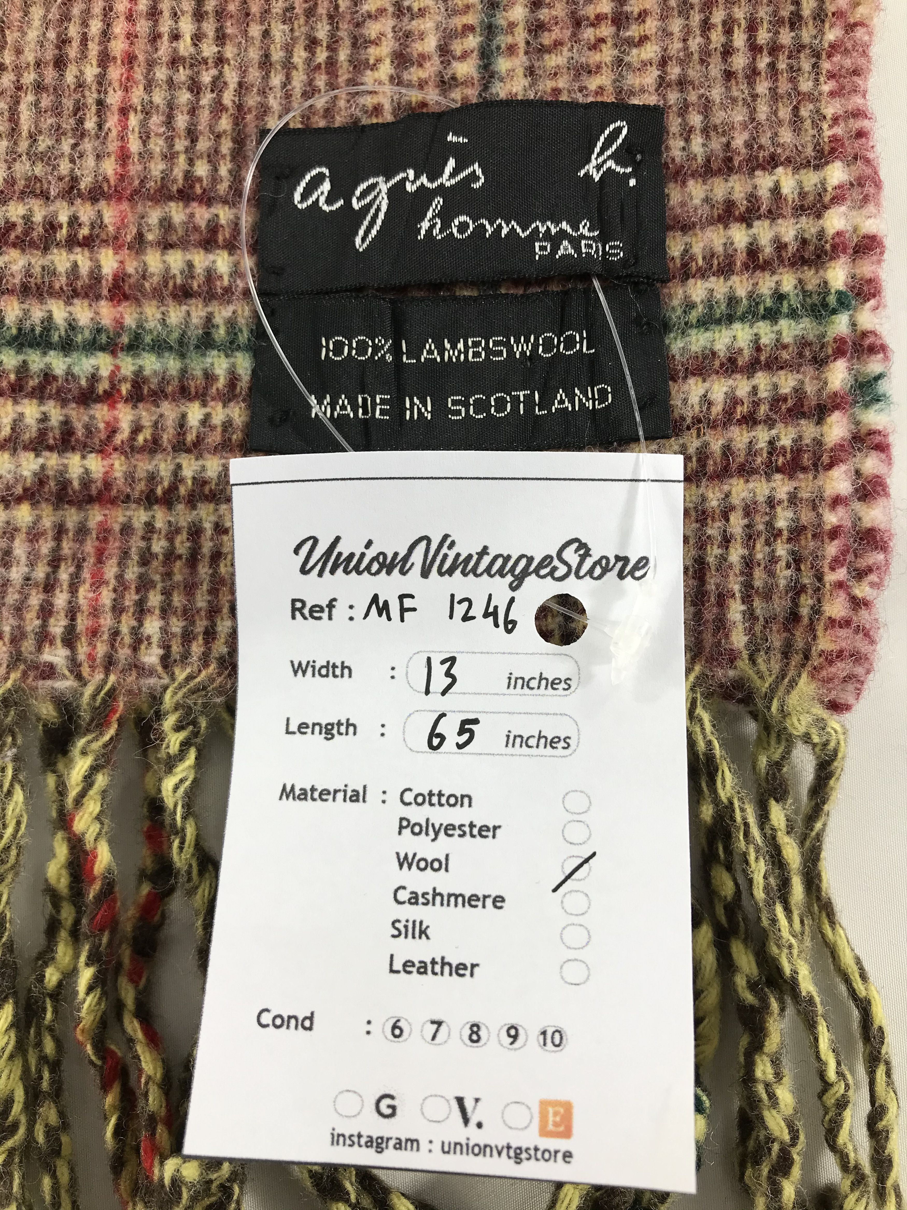 agnes b. Vintage Agnes B Scarf/Muffler/Neckwear MF1246 Size ONE SIZE - 4 Thumbnail