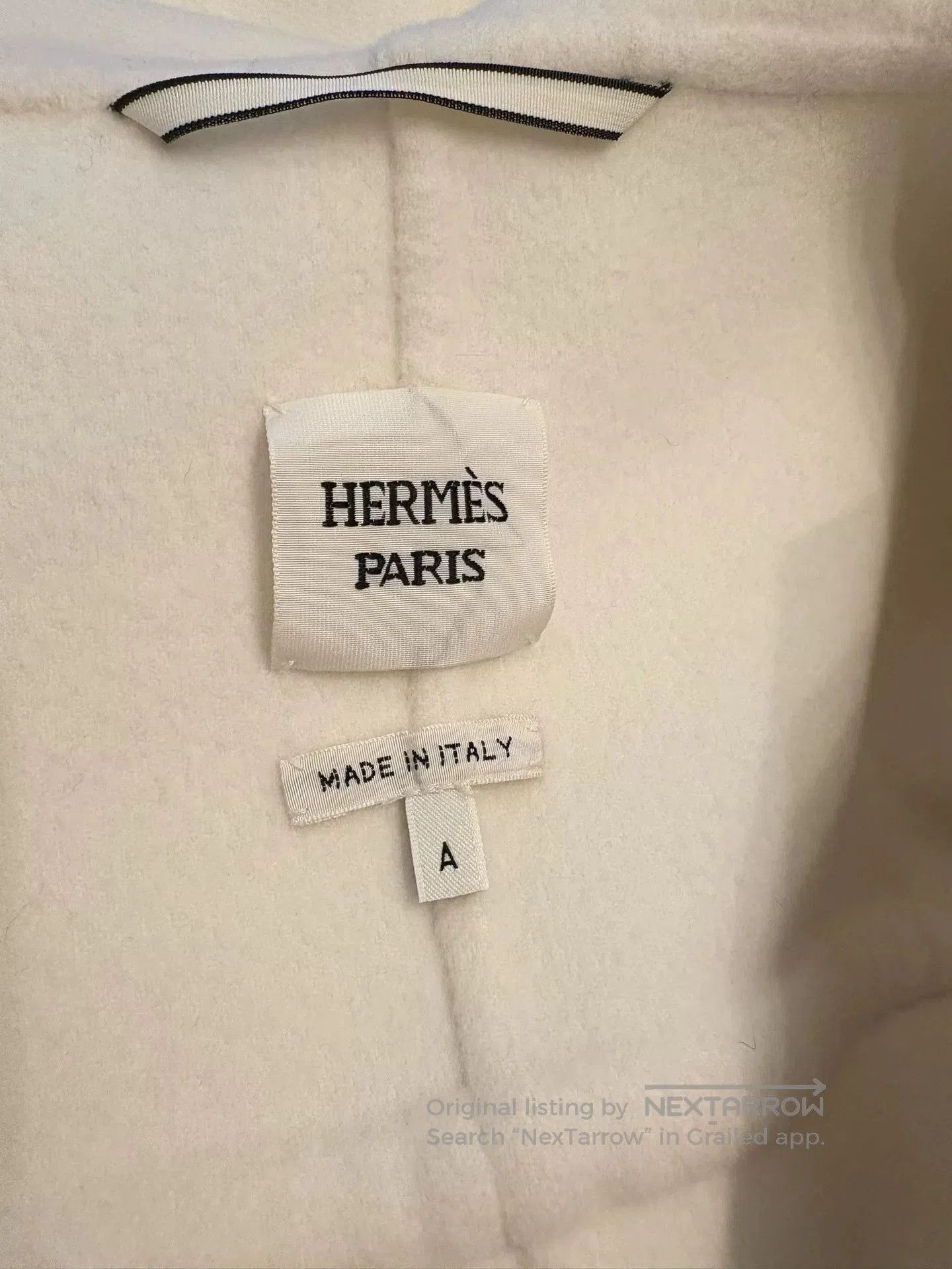 Hermes Hermes Cream Fringe Detail Coat. Size US XS / EU 42 / 0 - 3 Thumbnail