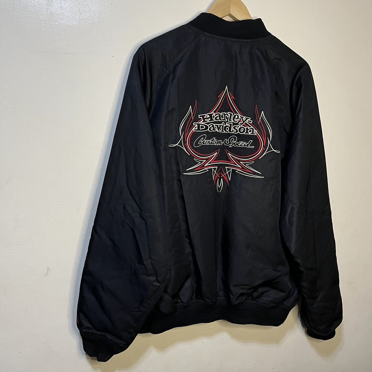 Harley Davidson 1990's Harley Davidson Custom Speed Flame Varsity Jacket Size US L / EU 52-54 / 3 - 18 Thumbnail