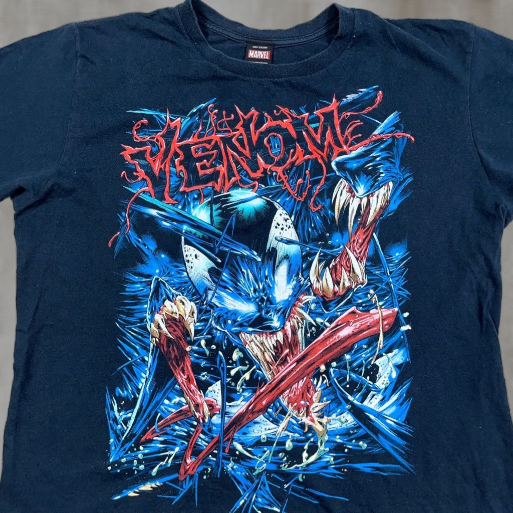 Mad Engine VINTAGE Mad Engine Spider-Man Venom Shirt Men L Black Graphic Print Tee Marvel Comics Adult Size US L / EU 52-54 / 3 - 1 Thumbnail