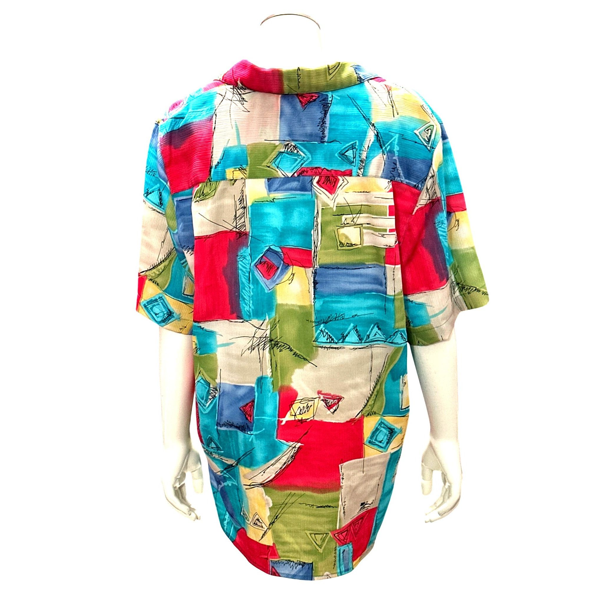 Other Alfred Dunner 12 Abstract Print Shirt Boldwear Retro Colorbl Size XL / US 12-14 / IT 48-50 - 6 Thumbnail