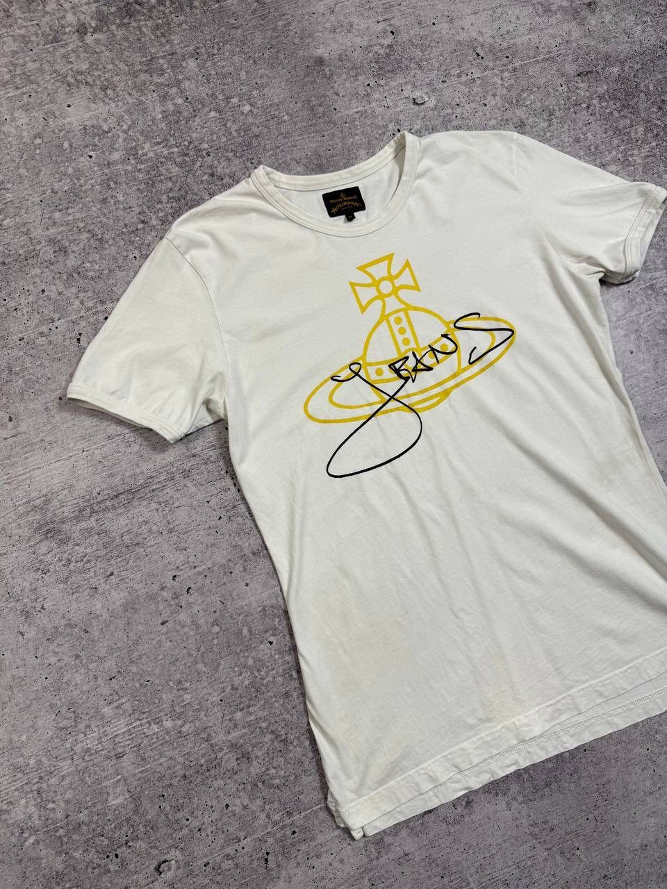 Vivienne Westwood Vintage Vivienne Westwood Anglomania Gold Orb T-Shirt Y2K Size US XL / EU 56 / 4 - 2 Thumbnail
