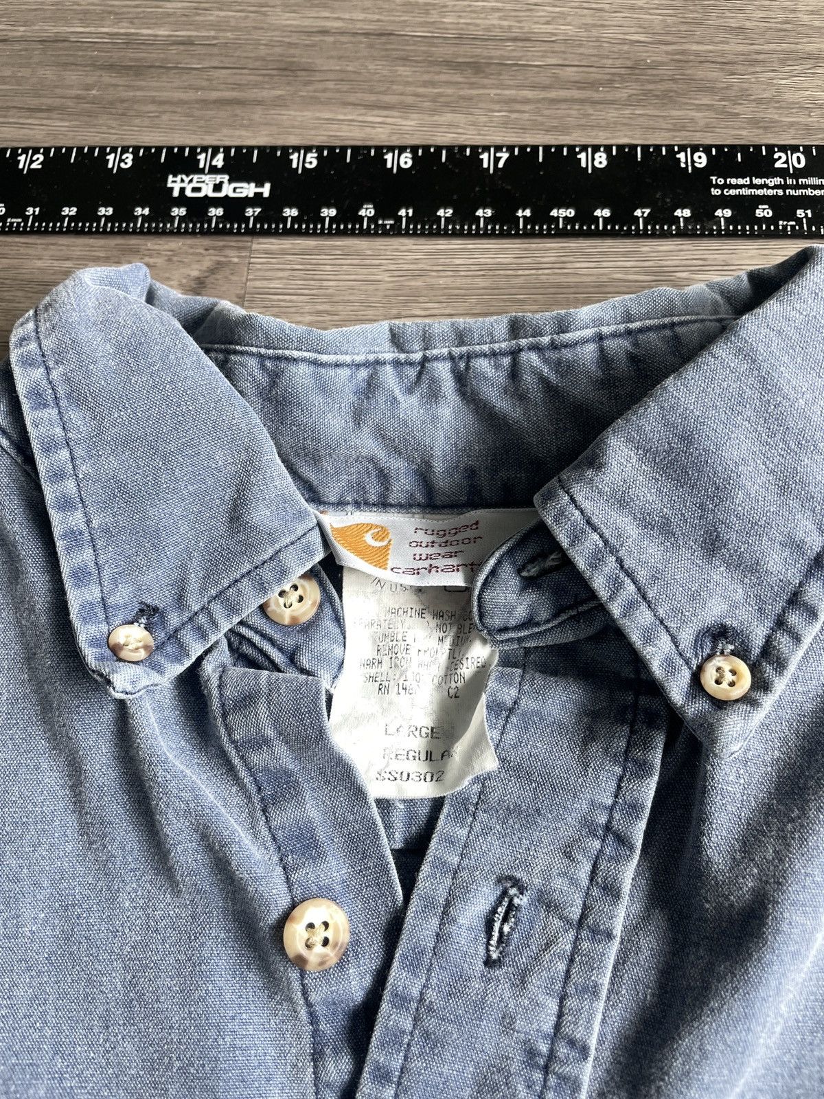 Carhartt × Vintage Vintage Carhartt “Rugged Outdoor Wear” Button-Up Shirt (Sz. Size US L / EU 52-54 / 3 - 3 Thumbnail