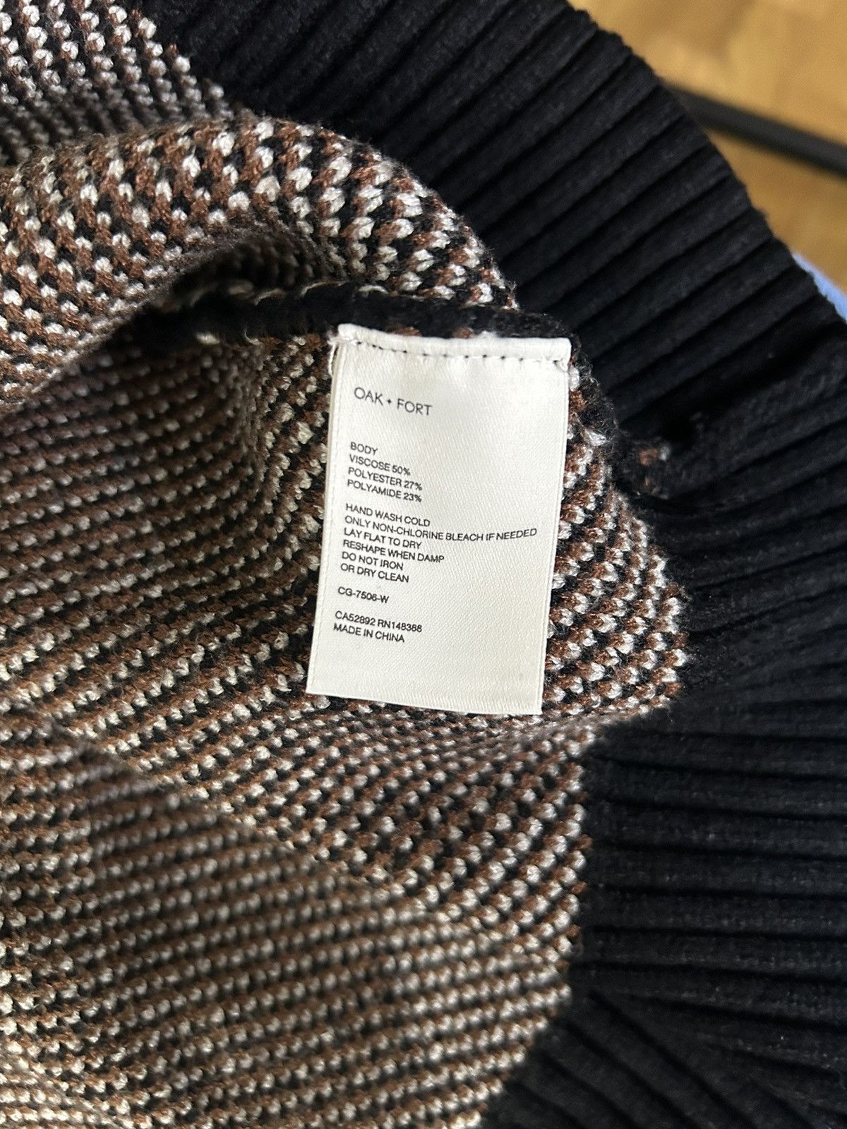 Oak + Fort oak and fort argyle black brown cardigan Size S / US 4 / IT 40 - 4 Thumbnail