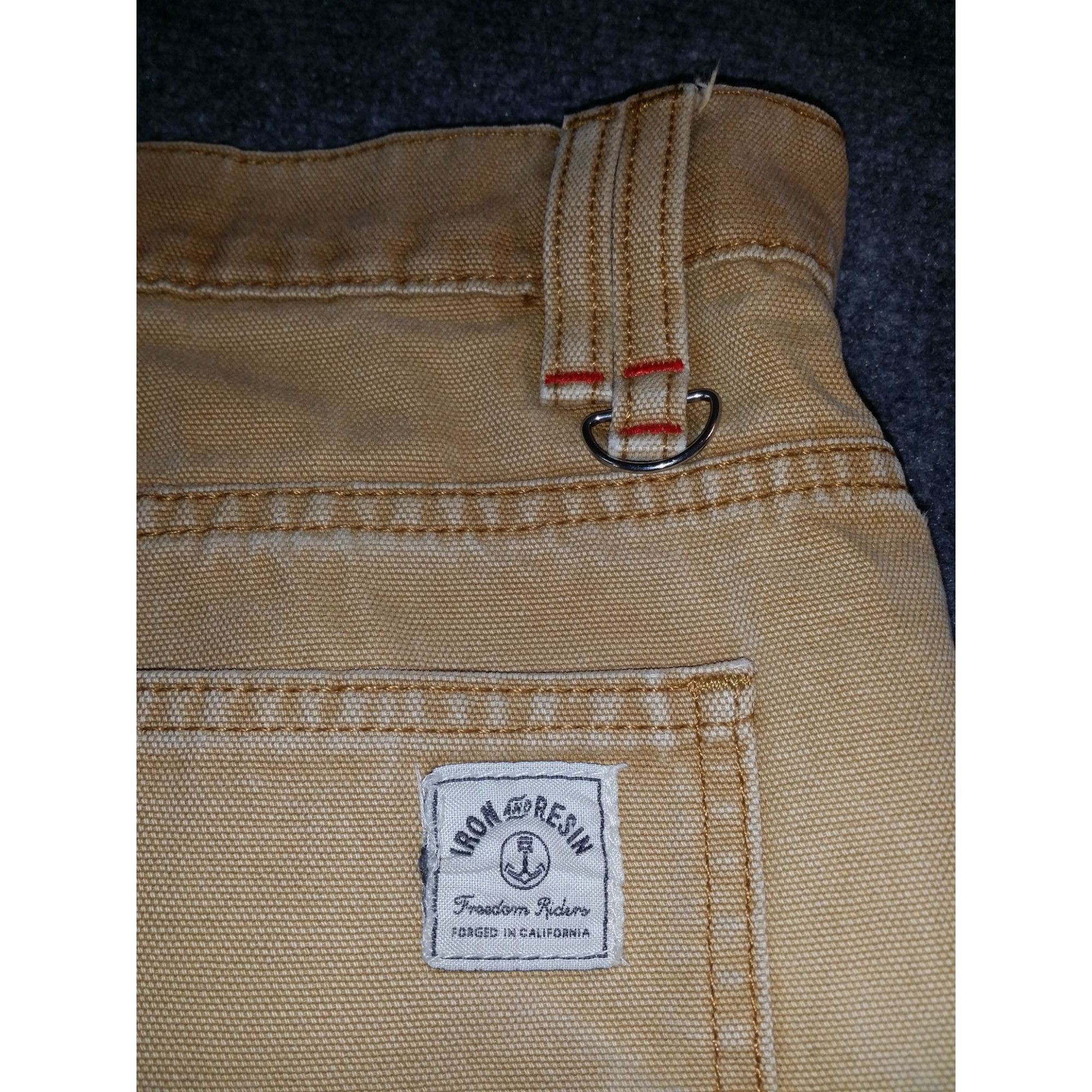 Iron & Resin Iron And Resin Pants Men Sz 36 Khaki Raw Hem Made In USA Wor Size US 36 / EU 52 - 7 Thumbnail