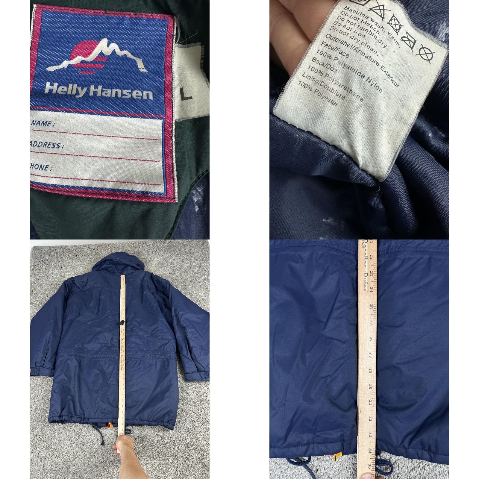 Helly Hansen VINTAGE Helly Hansen Jacket Mens Large Navy Hooded Parka Quilted Lined Multi Pocket Size US L / EU 52-54 / 3 - 8 Thumbnail