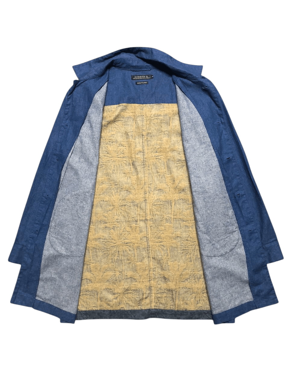 Japanese Brand Vintage Superior EL. Spring Indigo Overcoat Rare Design Size US M / EU 48-50 / 2 - 3 Thumbnail